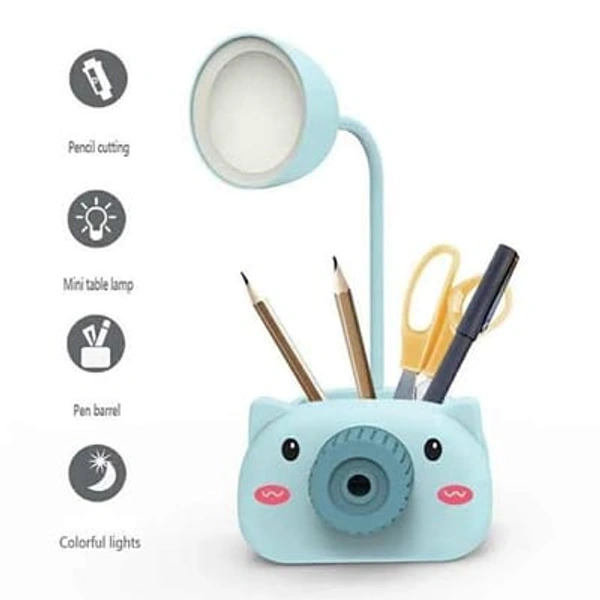 Mini Led Table Lamp With Pen Nose Pencil Sharpener - 1pc - 1pc