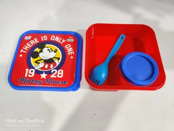 Tiffin Box for Kids-Mickey Mouse Edition ( 600 ml)- 1 pc - 1 pc