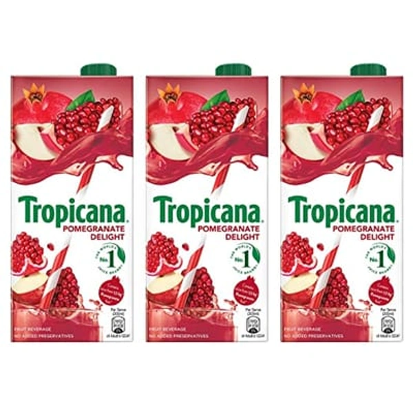 Tropicana Pomegranate Delight Juice- 200 ml - Pack of 3 - Pack