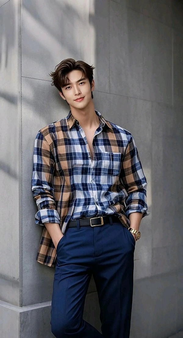 Premium SURPLUS Checks OG shirt - L, Blue