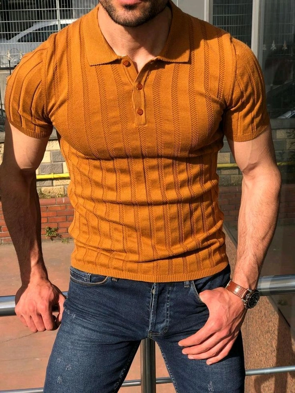 Branded Imported Surplus Polo Knitted OG - M, Brown