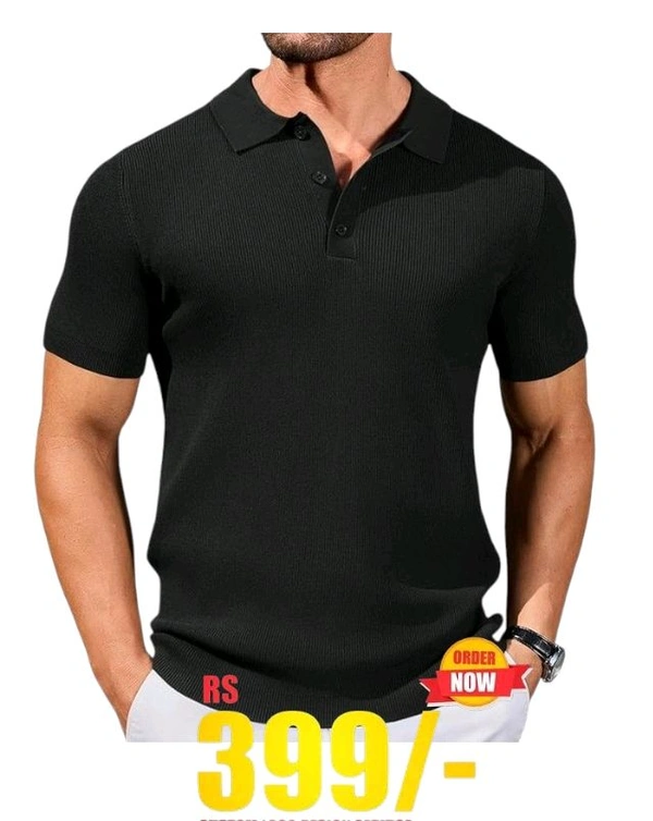 Branded Imported Surplus Polo Knitted OG - L, Black