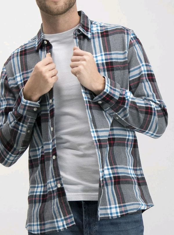 Premium Imported Check Shirts - M, Dove Gray