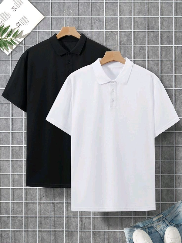  Premium Polo Tshirt For Mens - Xxl, White