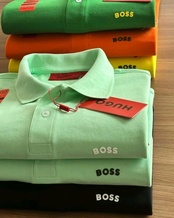  Premium Polo Tshirt For Mens - L, Web Orange