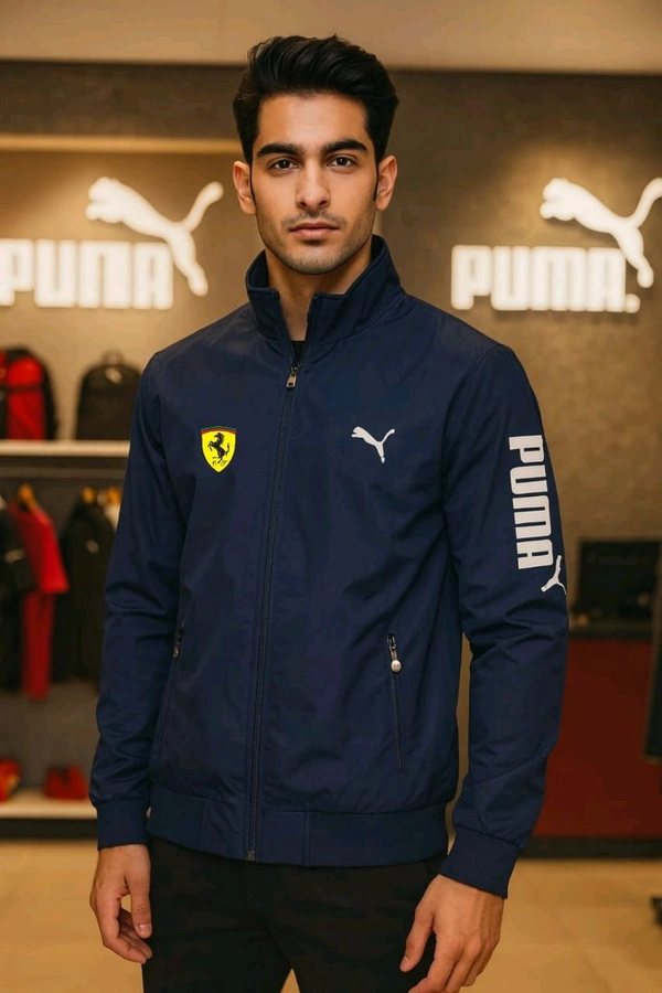 Puma Premium Athletic Upper Wear With Zipper - 2xl, Navy Blue