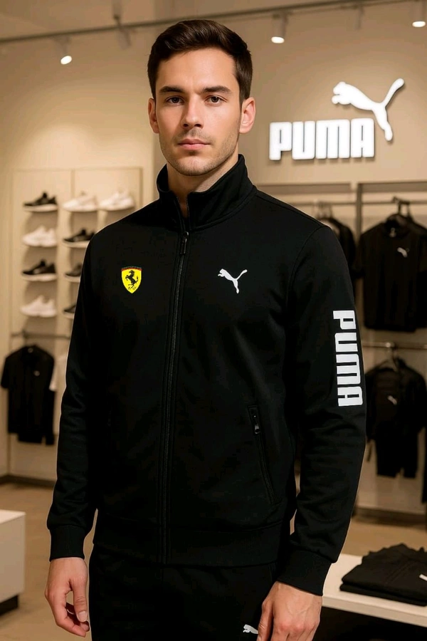 Puma Premium Athletic Upper Wear With Zipper - 2xl, Black