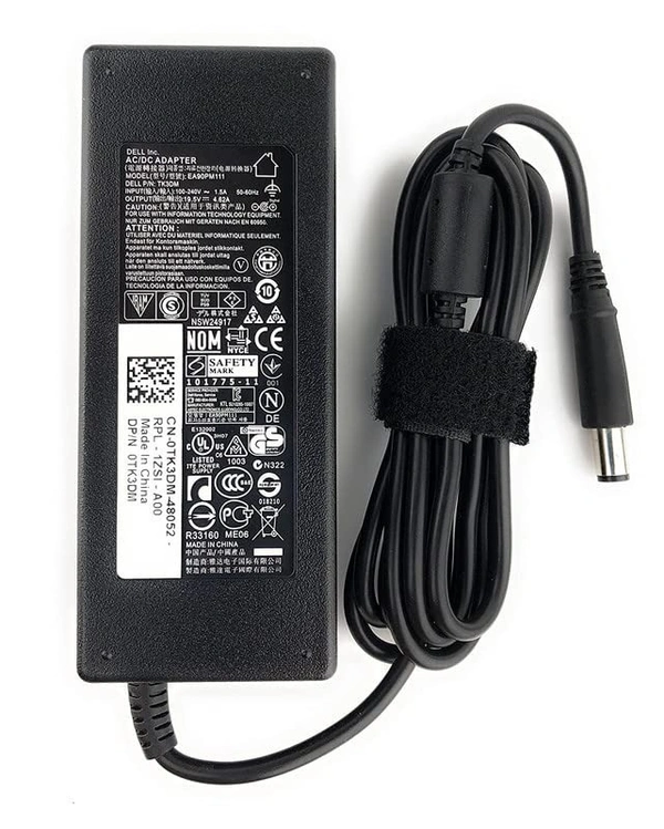SKU-0580/ Dell Original 90W Laptop Adapter-Black, Big Pin 7.4 MM, 19.5V 4.73A, Warranty 1 Year.