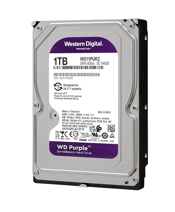 SKU-0571/ 1TB WD Western Digital Wd Purple 1Tb Surveillance Hard Drive (Wd10Purz, Sata 6 0 Gb)