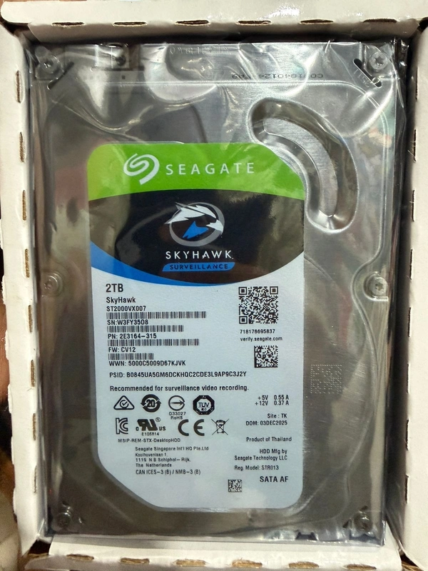 SKU-0570/ 2TB Seagate Skyhawk 2TB Video Internal Hard Drive HDD – 3.5 Inch SATA 6Gb/s 256MB Cache for DVR NVR Security Camera System with in-House Rescue Services – Frustration Free Packaging (ST2000VXZ17)