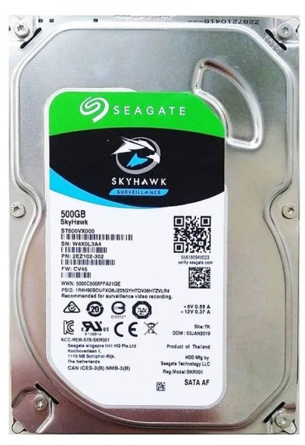 SKU-0572/ 500GB Seagate Skyhawk Surveillance Internal Hard Drive HDD – 3.5 Inch Security Camera System with Drive Health Management