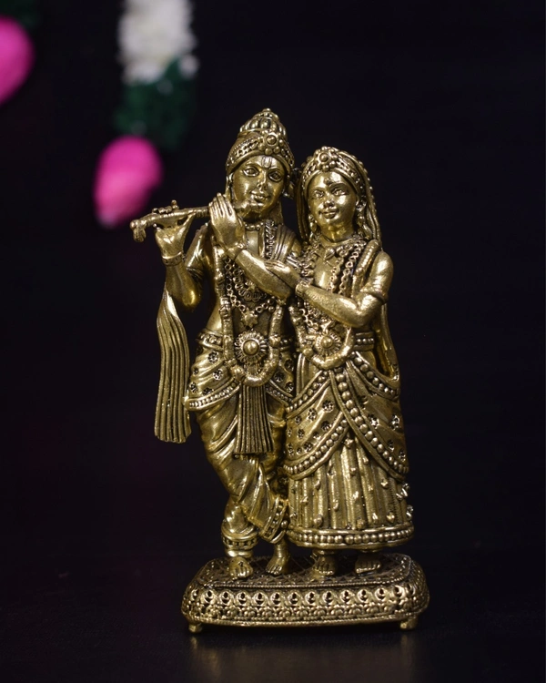 Brass Fine Art Radha Krishna Idol For Wedding Gifts