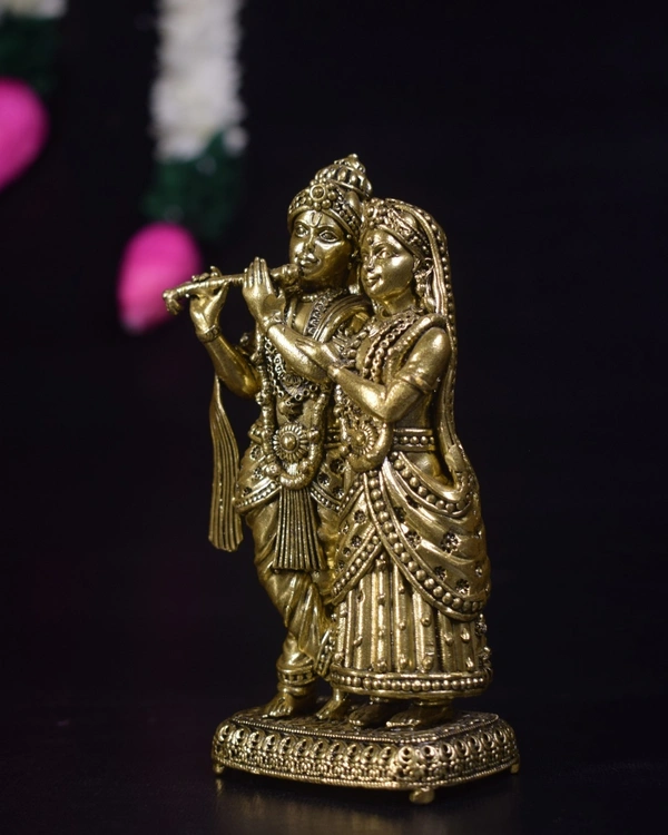 Brass Fine Art Radha Krishna Idol For Wedding Gifts