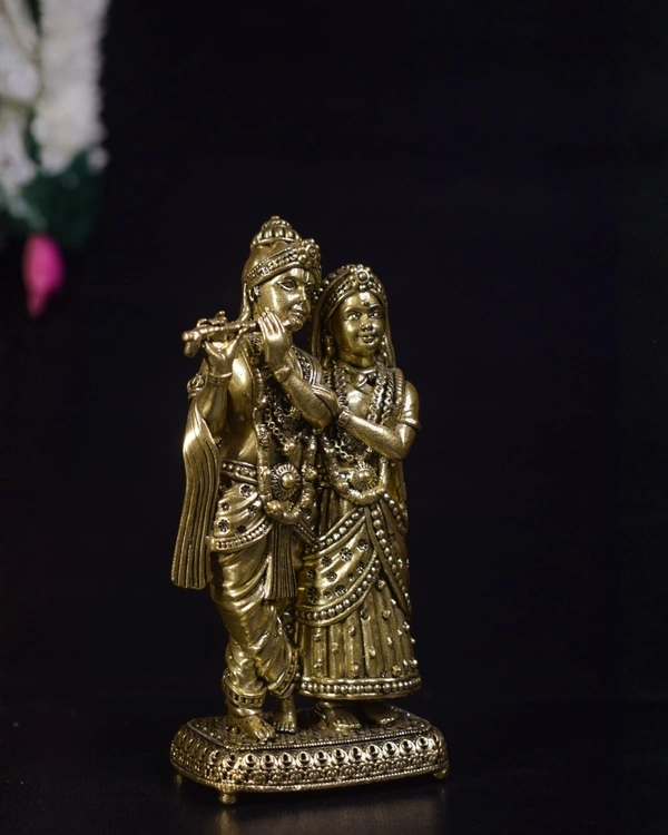 Brass Fine Art Radha Krishna Idol For Wedding Gifts