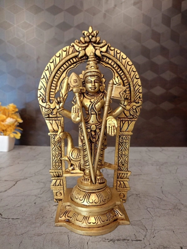 Brass Murugan Idol , Subramaniya Swamy Handicraft Statue For Pooja And Gifts 