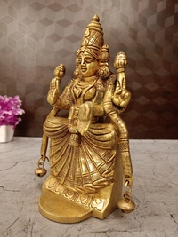 DecorsOne Brass idol of Goddess Padmavathi 9"