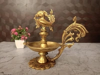 DecorsOne Buy Pure Brass Designer Annam Diya 7.5″, Superfine & Handicraft Idol