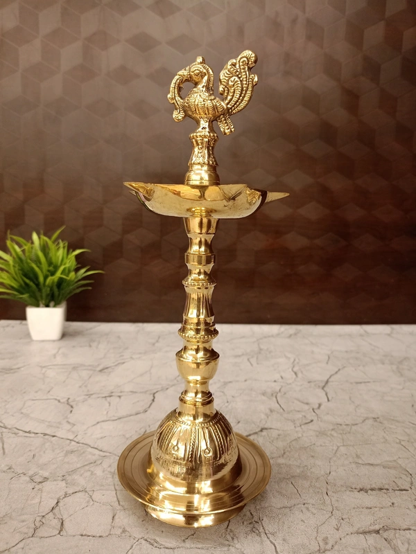 DecorsOne Brass Annam Five Face Kuthu Vilakku 12″