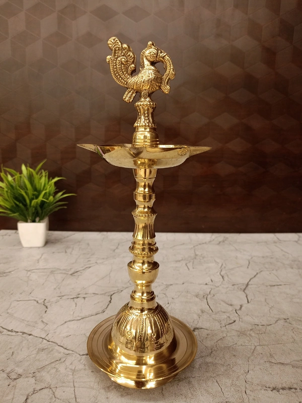 DecorsOne Brass Annam Five Face Kuthu Vilakku 12″