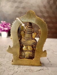 Brass Arch Ganesha Statue For Pooja And Offices / Pure Antique and handicraft Idol 