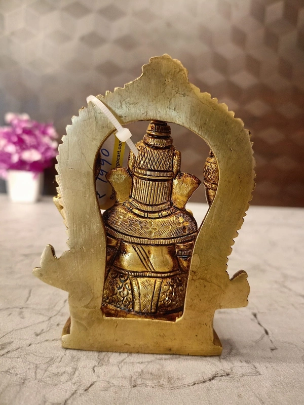 Brass Arch Ganesha Statue For Pooja And Offices / Pure Antique and handicraft Idol 