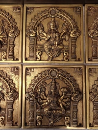 Brass Ashtalakshmi Door Panel
