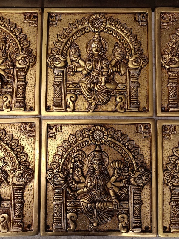 Brass Ashtalakshmi Door Panel