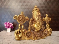 DecorsOne Brass Wall Mount Half Balaji / Divine Brass Venkateswara  Idol Bring Wealth, Peace & Protection Home