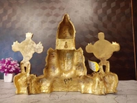 DecorsOne Brass Wall Mount Half Balaji / Divine Brass Venkateswara  Idol Bring Wealth, Peace & Protection Home