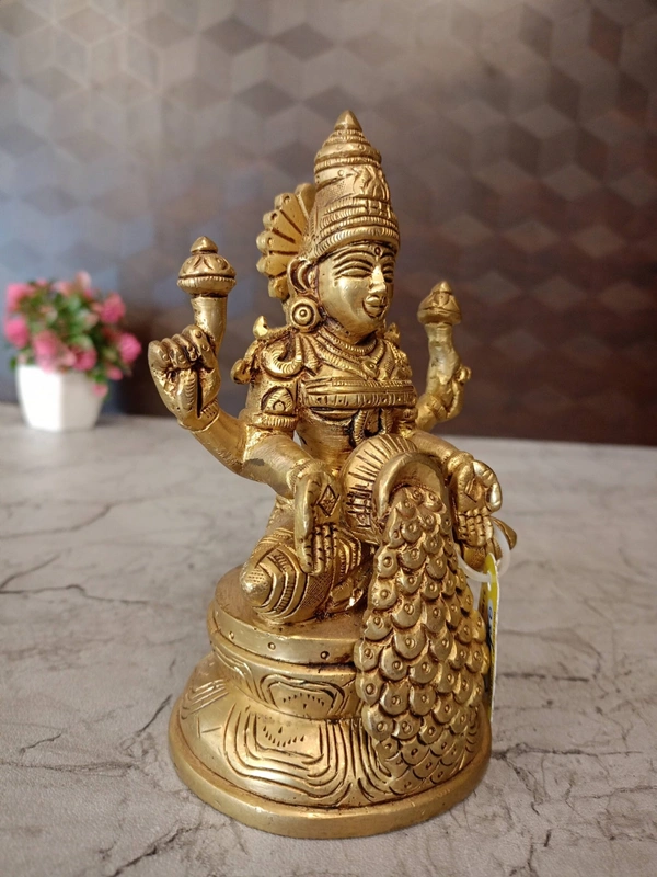 Brass Mahalakshmi With Coin Idol