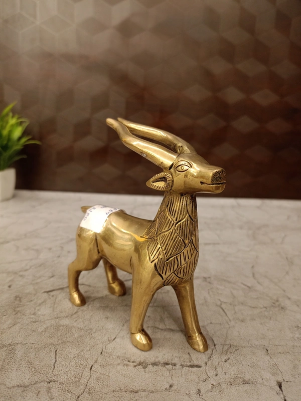 DecorsOne Brass Deer Plain Finish 5"
