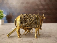 Brass Fine Art Cow And Calf