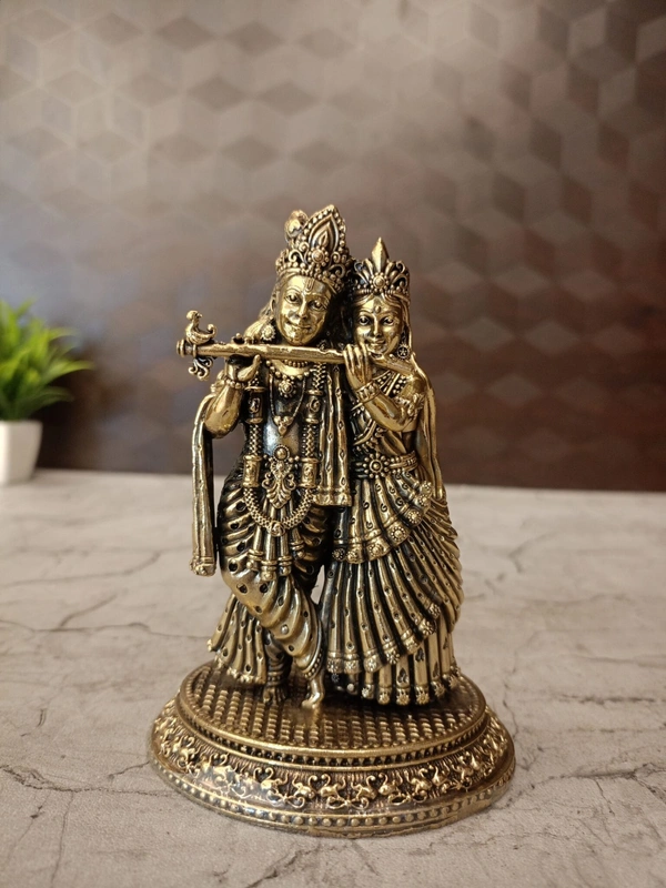 Brass Fine Art Radha Krishna Idol 