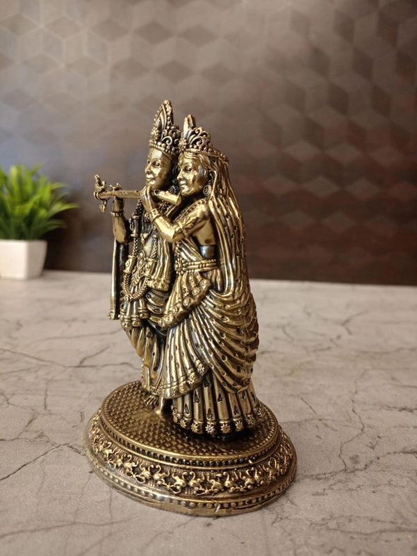 Brass Fine Art Radha Krishna Idol 