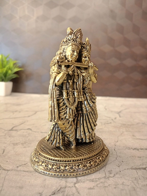 Brass Fine Art Radha Krishna Idol 