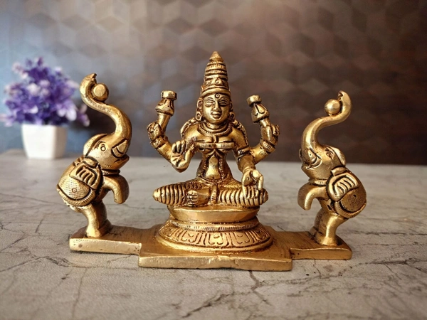 Brass Gajalakshmi Idol 