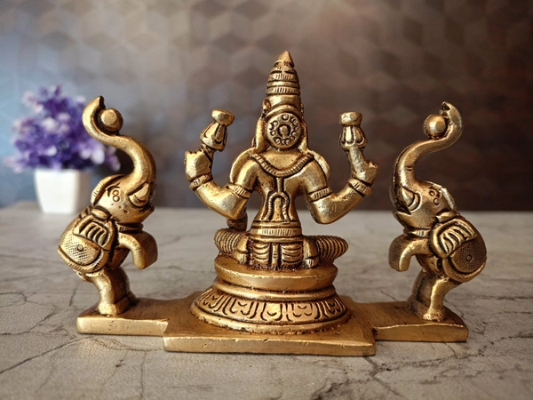 Brass Gajalakshmi Idol 