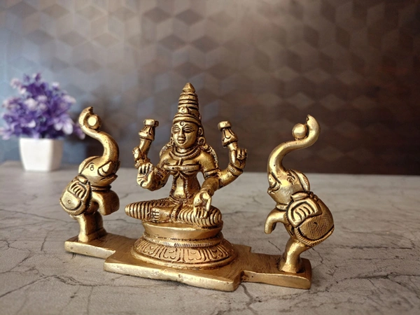 Brass Gajalakshmi Idol 