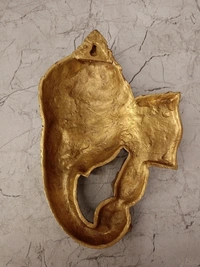 DecorsOne Brass Ganesha Face wall Mount 11"