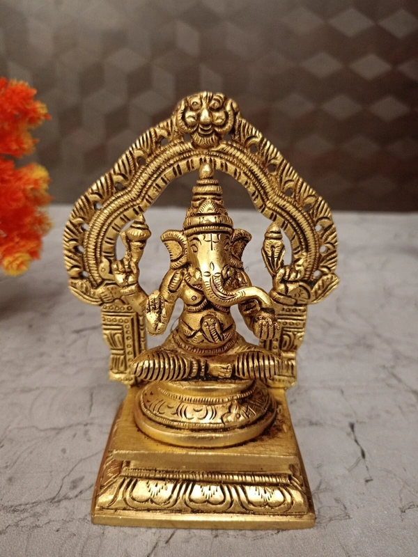 Buy Brass Arch Ganesha Idol Best For Pooja / Antique And Handicraft Statue 