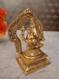 Buy Brass Arch Ganesha Idol Best For Pooja / Antique And Handicraft Statue 
