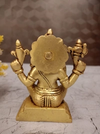 Buy Brass Ganesha Idol Best For Pooja / Handicraft And Antique Finish 