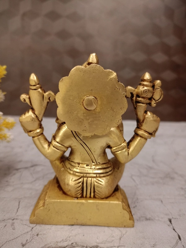 Buy Brass Ganesha Idol Best For Pooja / Handicraft And Antique Finish 