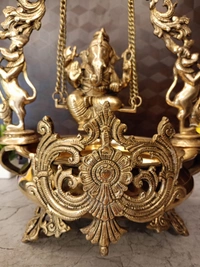 Brass Swing Ganesha Uruli Idol