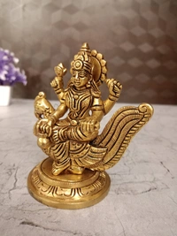 Brass Gayathri Devi Sitting On Annam Idol 