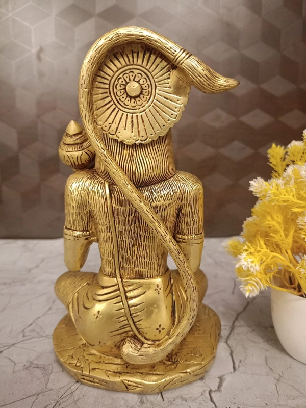  Brass Hanuman Sitting Idol