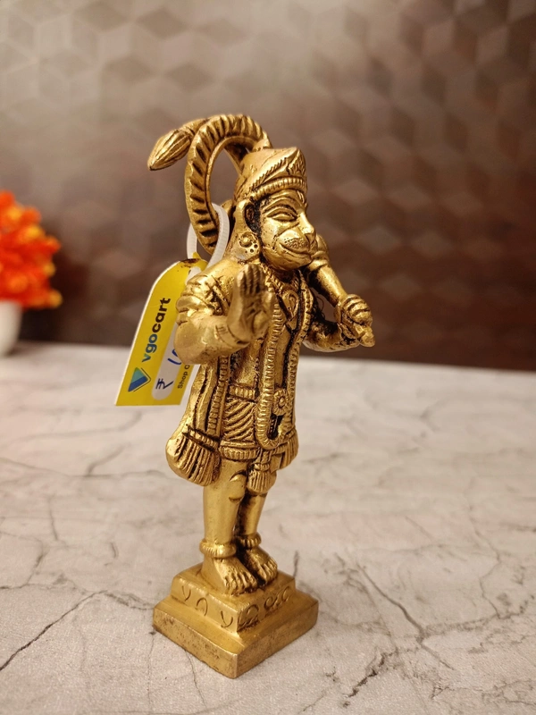 Brass Standing Hanuman Idol