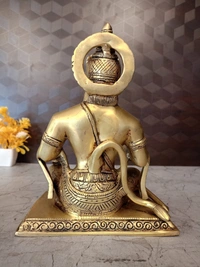Buy Brass Hanuman Idol Sitting On Square Base