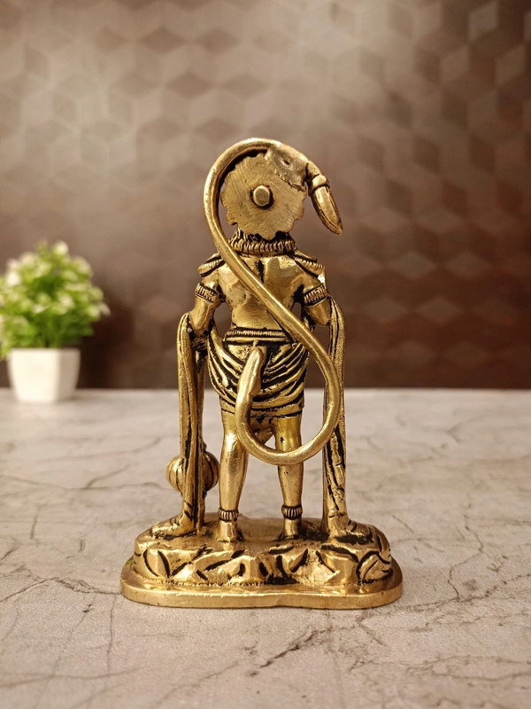 Brass Hanuman Blessing Idol 