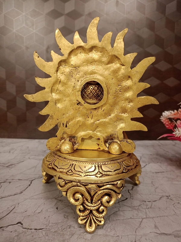 Brass Hanuman Face on Base Idol